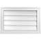 Ekena Millwork Vertical Surface Mount PVC Gable Vent w/ 2"W x 2"H , Brickmould Sill Frame, 24"W x 16"H GVPVE24X1603SN - alternate 1